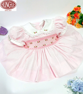 ĐẦM THÊU TAY SMOCKING 