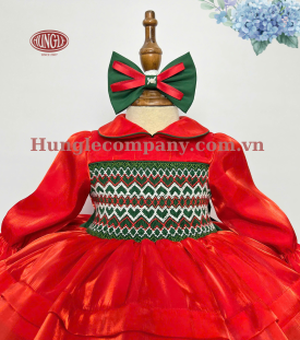 ĐẦM SMOCKING PHỦ LƯỚI  BÓNG KIẾN 7 SĂC CẦU VỒNG