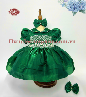 ĐẦM SMOCKING PHỦ LƯỚI THÊU BƯỚM 3D
