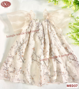 Đầm Thời Trang Cao Cấp Phong Cách Hoàng Gia Cho Bé Gái MED37