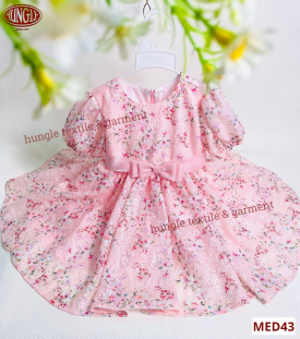 Đầm Thời Trang Cao Cấp Phong Cách Hoàng Gia Cho Bé Gái MED43