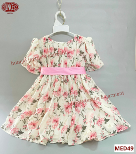 Đầm Thời Trang Cao Cấp Phong Cách Hoàng Gia Cho Bé Gái MED49