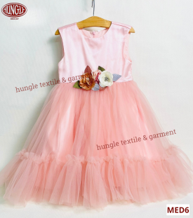 Đầm Thời Trang Cao Cấp Phong Cách Hoàng Gia Cho Bé Gái MED6