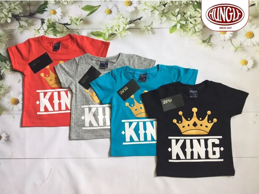 Áo thun trẻ em in chữ