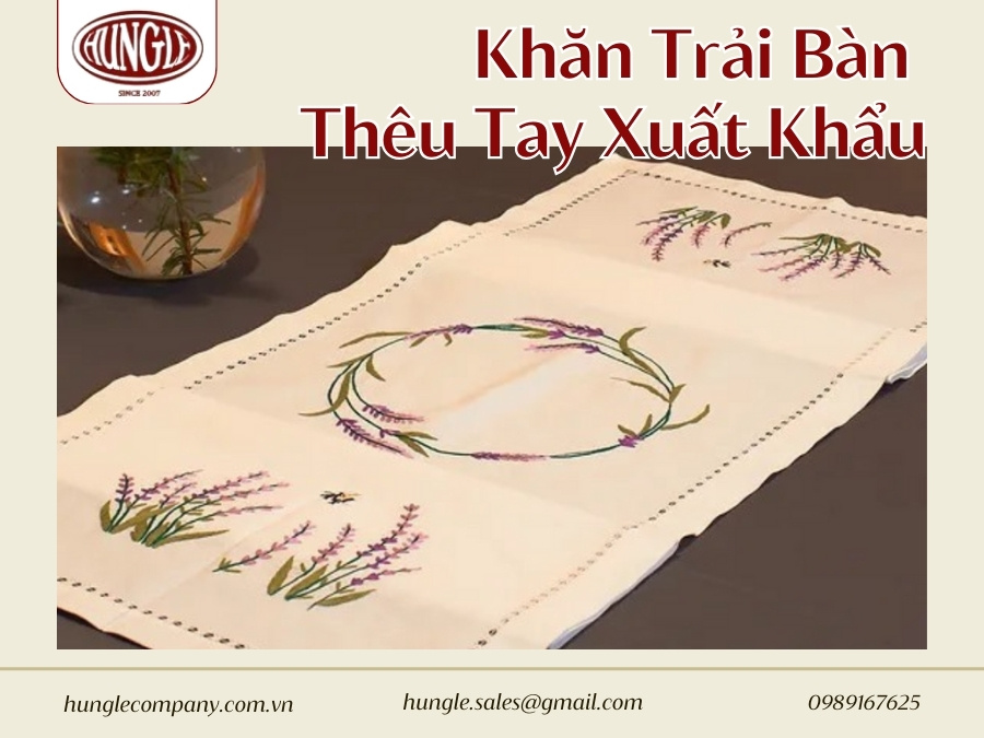 Dệt May Hùng Lê - Chuyên sỉ khăn trải bàn thêu tay xuất khẩu