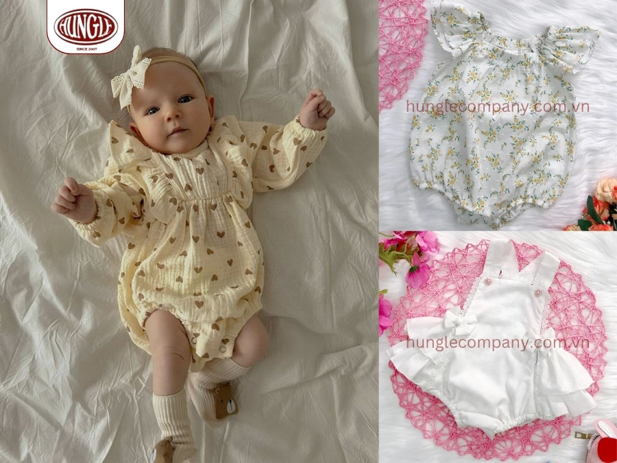 Đầm em bé thiết kế thoải mái, chất liệu thoáng mát, an toàn cho da bé