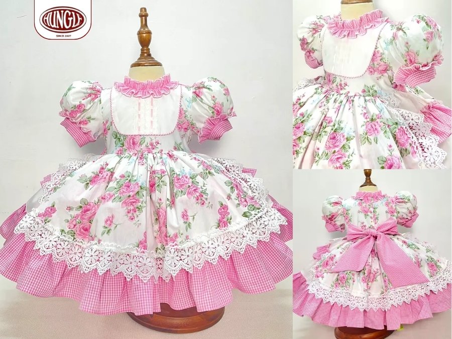 Những chiếc đầm trẻ em thêu tay luôn chiếm trọn cảm tình của các mẹ