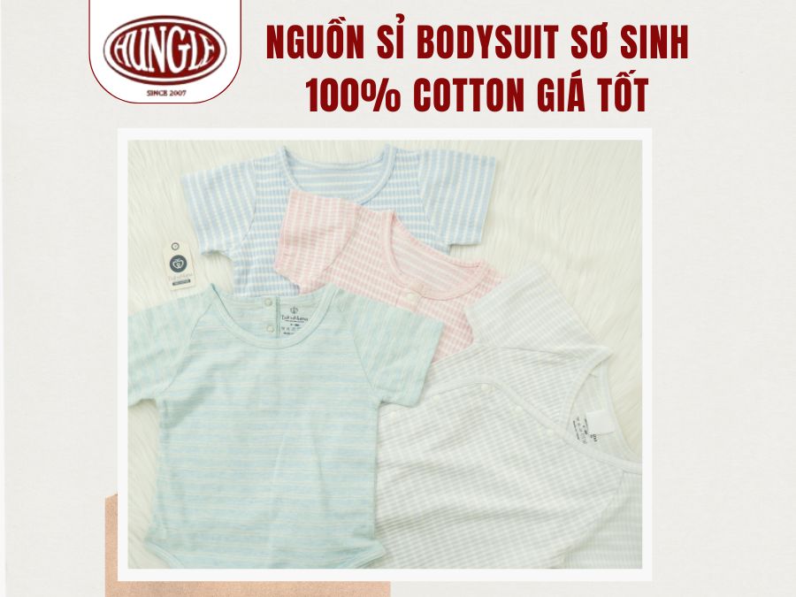 Dệt May Hùng Lê - Chuyên sỉ bodysuit sơ sinh 100% cotton