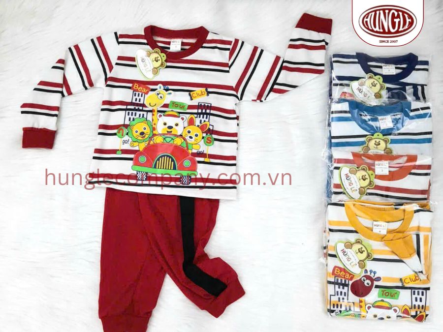 Đồ bộ dài tay hình thú bông dễ thương