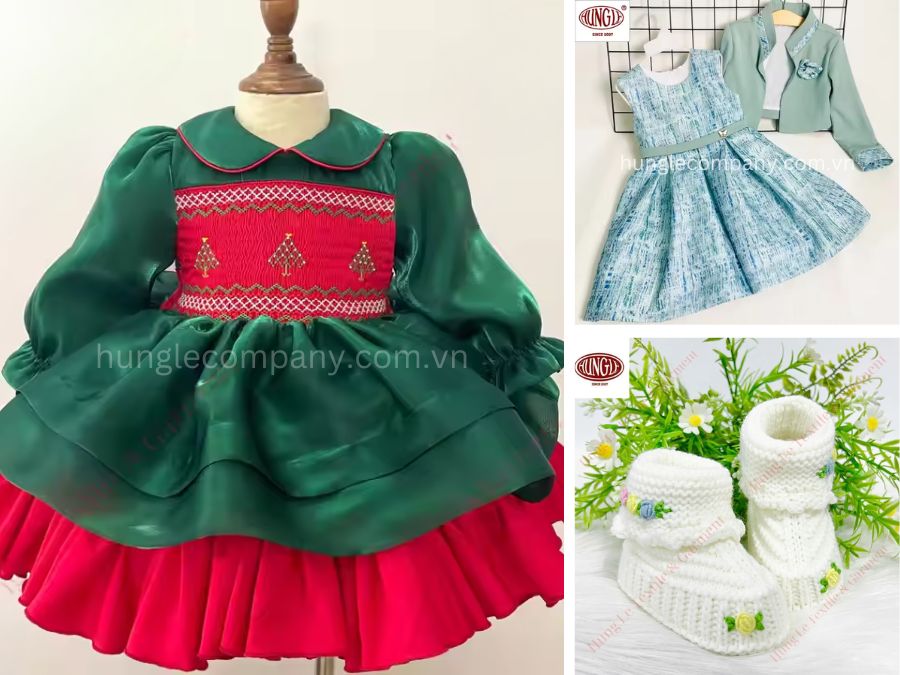 Đồ Noel cho bé gái ngọt ngào, dễ thương