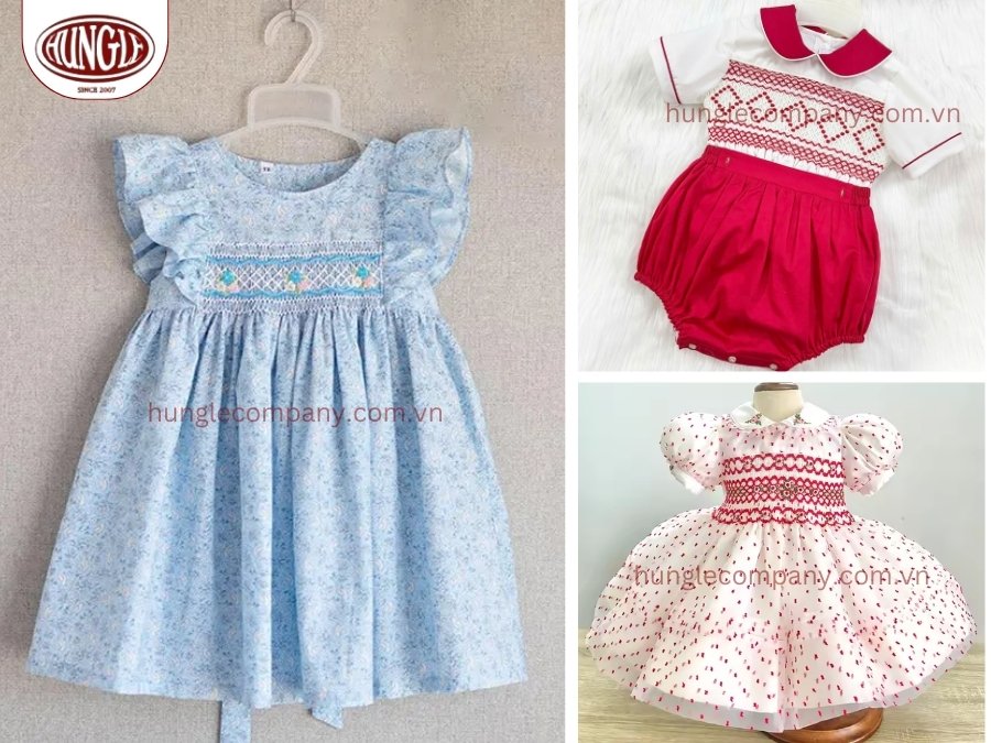 Đối tác sỉ đầm smock xuất khẩu trẻ em hàng đầu