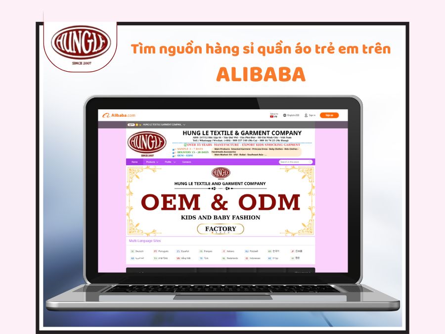 Bạn có thể săn nguồn hàng bán buôn quần áo trẻ em trên Alibaba