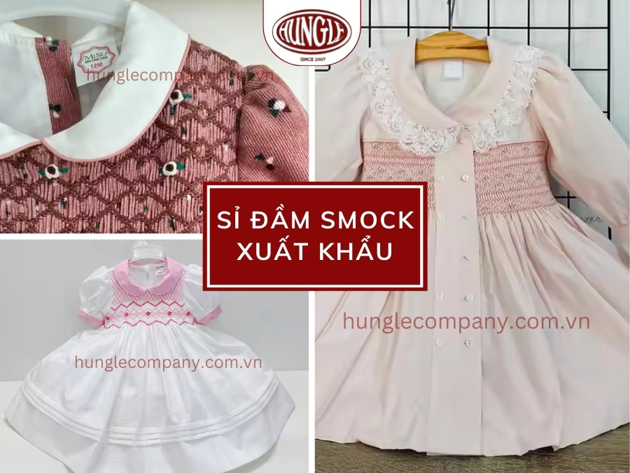 Nguồn Sỉ Đầm Smock Xuất Khẩu Uy Tín