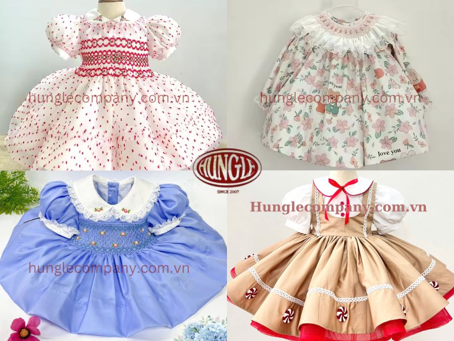 Xưởng may đầm trẻ em giá sỉ chất lượng, uy tín