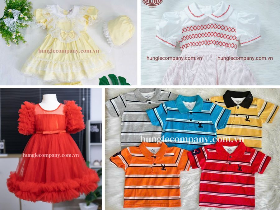 Xưởng may quần áo trẻ em đa dạng mẫu mã